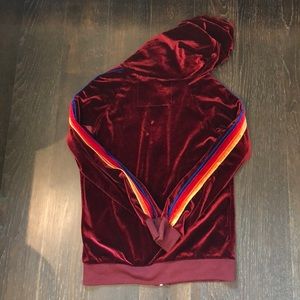 Aviator Nation Tops - Aviator Nation Red Velvet Zip Up Aviator Nation Tops - Aviator Nation Red Velvet Zip Up